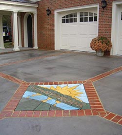 bronze inlaid driveway