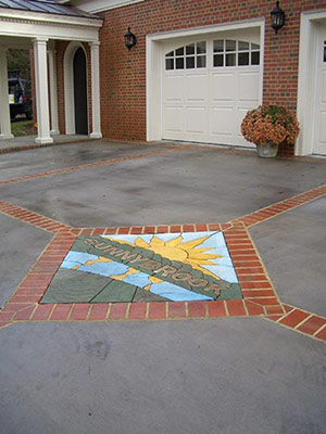 bronze inlaid driveway