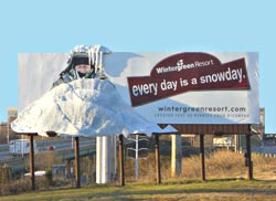 Snow billboard